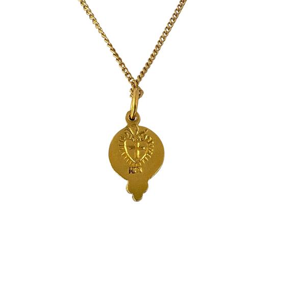 VIRGINS SAINTS & ANGELS VSA Piccolo Lucia Guardian Angels Charm Necklace in Gold - Picture 4 of 7